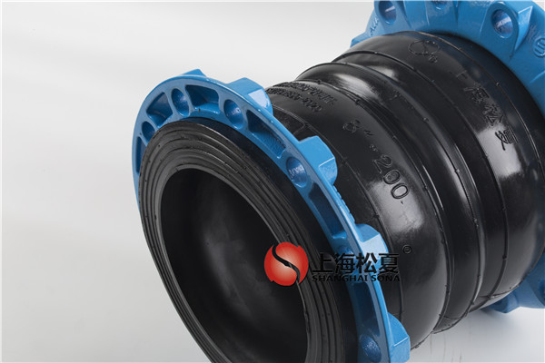 DN200球墨法蘭三元乙丙雙球體橡膠接頭，耐高溫